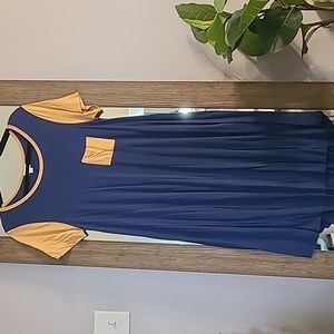 Navy & Mustard LuLaRoe Carly